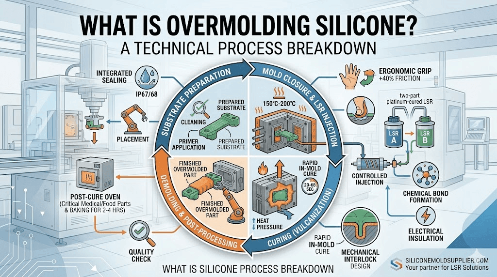 What is Overmolding Silicone? A Technical Process Breakdown
