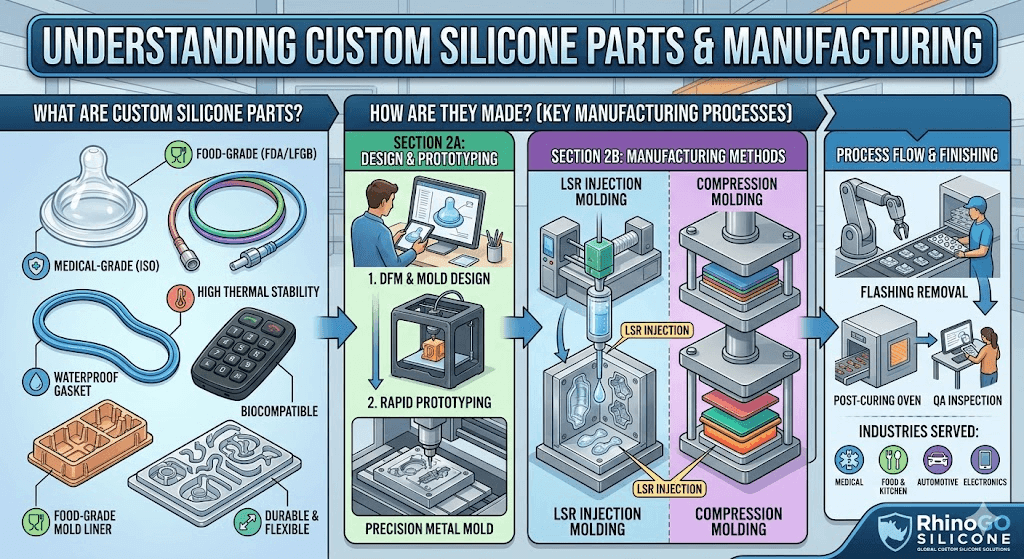 What are Custom Silicone Parts and How Are They Made?