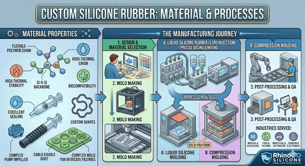 What Is Custom Silicone Rubber and How Is It Processed?
