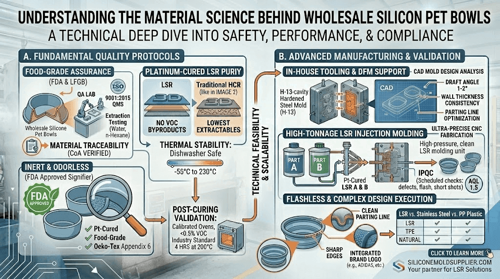 Understanding the Material Science Behind Wholesale Silicone Pet Bowls